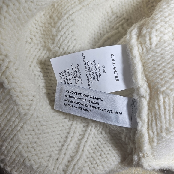 Coach Signature Wool Blend Poncho - Picture 8 of 8